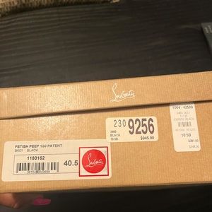 Red bottoms..120 mm Platform pumps - Patent calf leather - Black